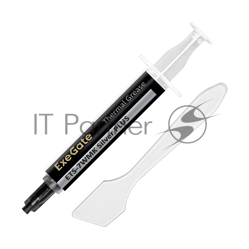 Термопаста ExeGate ETS-7WMK Silver PLUS, 1.5 г, 7.2 Вт/(м⋅К), шприц