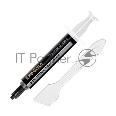 Термопаста ExeGate ETS-7WMK Silver PLUS, 1.5 г, 7.2 Вт/(м⋅К), шприц