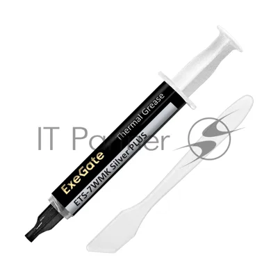 Термопаста ExeGate ETS-7WMK Silver PLUS, 3 г, 7.2 Вт/(м⋅К), шприц