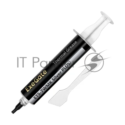 Термопаста ExeGate ETS-7WMK Silver PLUS, 15 г, 7.2 Вт/(м⋅К), шприц