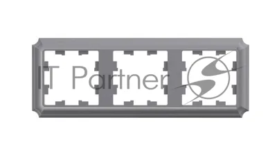 Рамка ATLASDESIGN ANTIQUE 3-постовая рамка, универсальная, СТАЛЬ