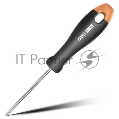 Крестовая отвертка "Home Series Gray" Deli HT1203C PH0x75мм Эксклюзивный дизайн, рукоятка из высококачественного софттач пластика