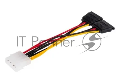 Кабель GoPower MOLEX (F)-2SATA (M) 0.2M 00-00027494