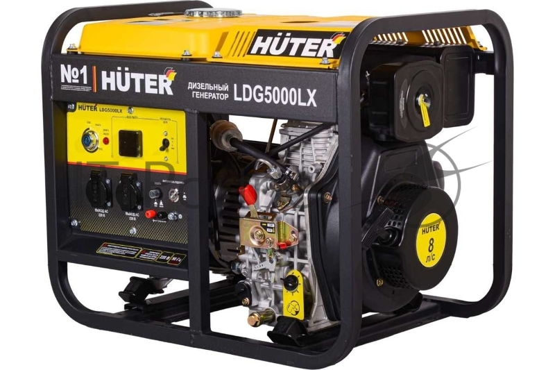 Электрогенератор дизельный Huter LDG 5000LX, 3.3 кВт, 82 дБ, 79 кг