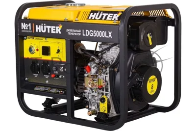 Электрогенератор дизельный Huter LDG 5000LX, 3.3 кВт, 82 дБ, 79 кг