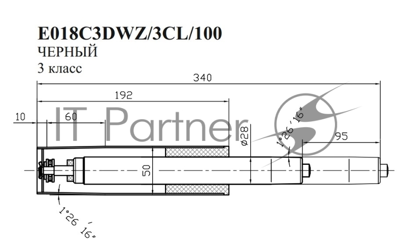 Газлифт Бюрократ E018 E018C3DWZ/3CL/100 черный