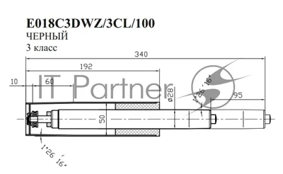 Газлифт Бюрократ E018 E018C3DWZ/3CL/100 черный