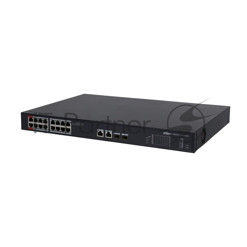 Коммутатор Dahua DH-S4228-24GT-240, 24×1 Гбит/с PoE + 2×1 Гбит/с + 2×1 Гбит/с SFP, управляемый