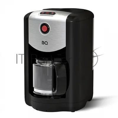 Кофеварка капельная со встроенной кофемолкой BQ CM1009 черный-стальной, исп. кофе - зерновой/молотый, 0.625 л, 700 Вт.