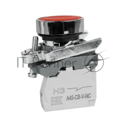 Кнопка КЭАЗ XB4BA42 OptiSignal D22 C4-P-401 красная металл 1НЗ