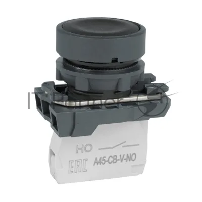 Кнопка КЭАЗ XB5AA21 OptiSignal D22 C5-P-210 черная пластик 1НО