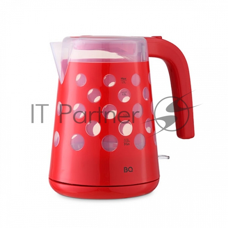 Чайник электрический BQ KT1713P красный, 1.7 л, 2200 Вт, скрытый нагревательный элемент
