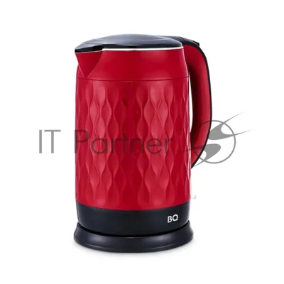 Электрочайник BQ KT1715P красный-черный, 1.7 л, 1800 Вт, скрытый нагревательный элемент