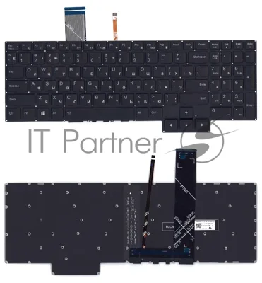Клавиатура для ноутбука Lenovo IdeaPad Gaming 3-15ARH05 черная белая подсветка