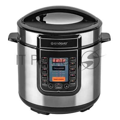 Скороварка-мультиварка электрическая Endever Vita-132, черный/стальной, мощность 1200 Вт, емкость 6л, 16 авторежимов работы, книга рецептов