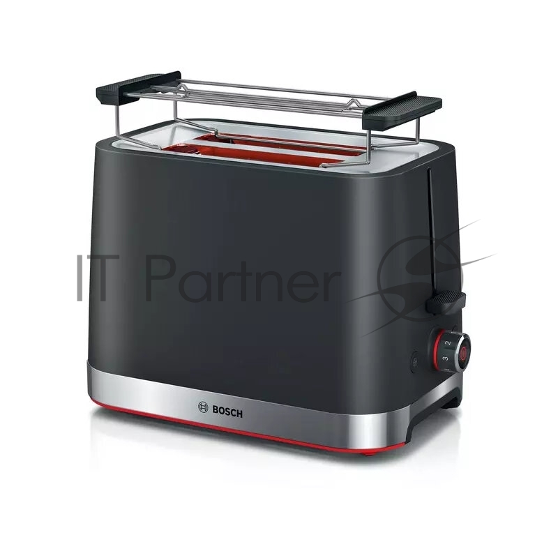 Тостер Bosch TAT4M223 черный, 970 Вт, 2 слота