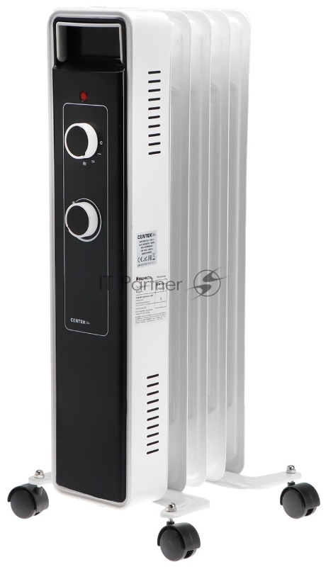 Обогреватель масляный Centek CT-6221-5 (5 секций) белый, 400/600/1000 Вт, 12,5 м2, 3 режима, термостат