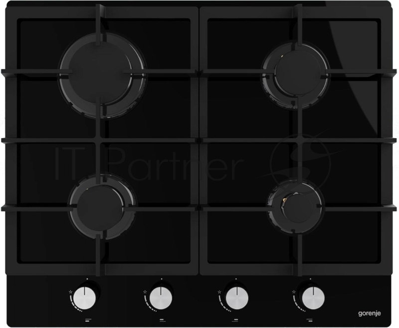 Газовая варочная поверхность Gorenje GT641AKB, 4 конфорки, закаленное стекло, 7500 Вт