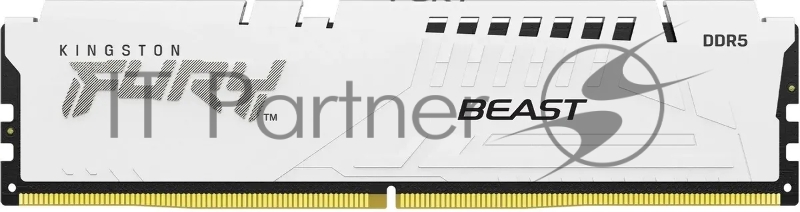 Оперативная память Kingston Fury Beast, DDR5, 32Gb (1x32Gb), 5600MHz, CL36, DIMM, с радиаторами, белый