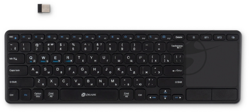 Клавиатура Oklick K614W беспроводная, радиоканал, чёрный