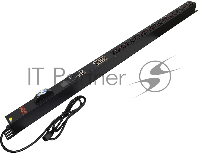 Блок распределения питания Powercom PDU-16AVMS20-18C13-2C19 18xC13+2xC19, 16A, 1,5U (1968234)