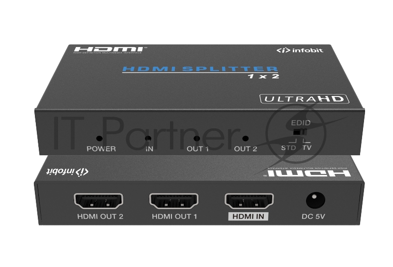 Усилитель - распределитель Infobit iSwitch 102 1х2 HDMI 4K60