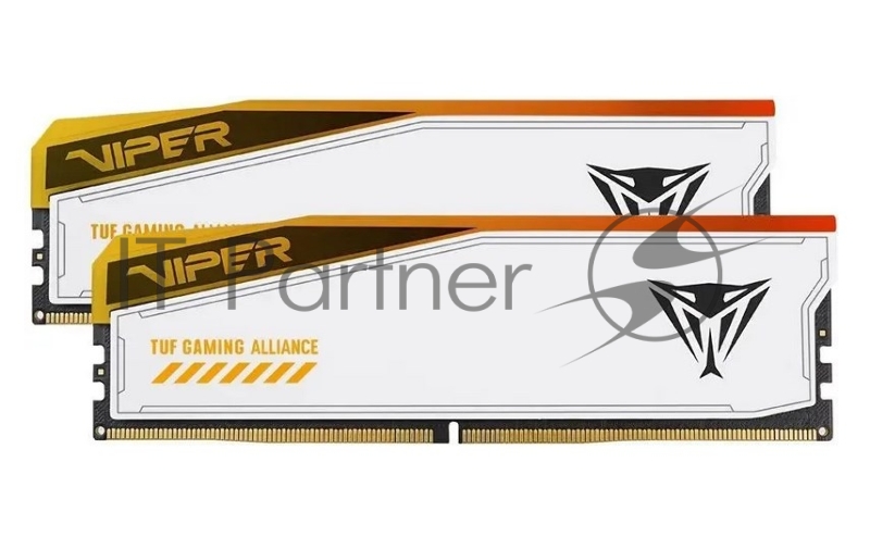 Оперативная память Patriot Viper Elite 5 TUF Gaming, DDR5, 48GB (2x24 GB), 6000 MHz, CL36, DIMM, радиатор, RGB, белый