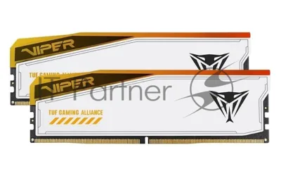 Оперативная память Patriot Viper Elite 5 TUF Gaming, DDR5, 48GB (2x24 GB), 6000 MHz, CL36, DIMM, радиатор, RGB, белый