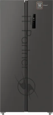 Холодильник Weissgauff WSBS 500 Inverter NoFrost Dark Grey двухкамерный 270/180л морозилка слева, No Frost, Side by Side