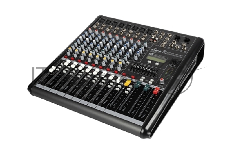 Микшер INTREND ITMIX-8-2 аналоговый, 12 входов (8 аналоговых, 1 стерео, 2 USB), 2 группы, эффекты