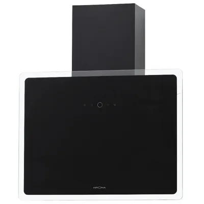 Вытяжка кухонная вертикальная Krona AURA 600 FRAME BLACK S черный с прозрачным кантом