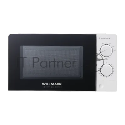 Микроволновая печь WILLMARK WMO-202MW белый, 20 л, 700 Вт, переключатели - поворотный механизм