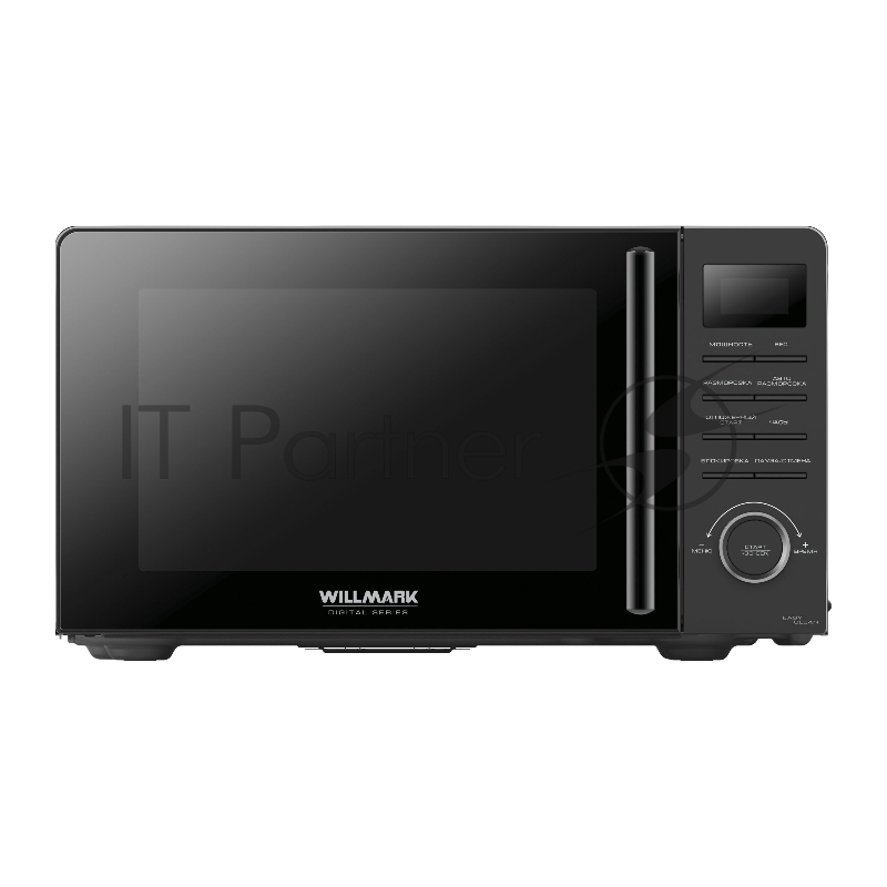 Микроволновая печь Willmark WMO-205DB черный, 20 л, 700 Вт, переключатели - кнопки, поворотный механизм