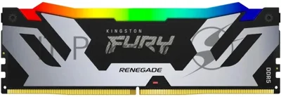 Оперативная память Kingston Fury Renegade, DDR5, 16Gb (1x16Gb), 8000MHz, CL38, DIMM, с радиаторами, RGB, серебристый/черный