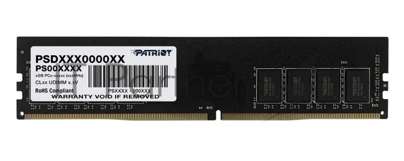 Оперативная память Patriot Signature, DDR4, 8Gb (1x8 Gb), 2666 MHz, CL19, DIMM