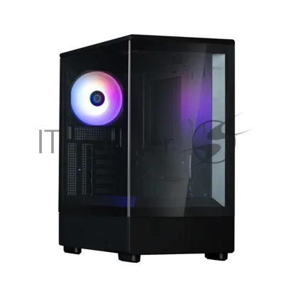 Компьютерный корпус ZALMAN P10, MATX, черный, WINDOW, 2x3.5", 3x2.5", 1xUSB TYPE-C, 1xUSB 3.0, REAR 1x120мм ARGb