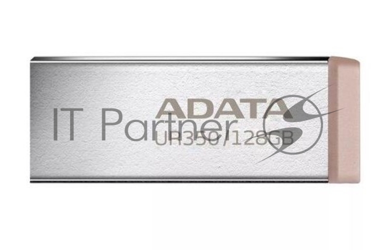 Флешка USB ADATA UR350 (UR350-128G-RSR/BG), 128Gb, USB 3.2, R/W 100/15, серебристый/коричневый