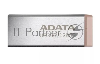 Флешка USB ADATA UR350 (UR350-32G-RSR/BG), 32G, USB 3.2, R/W 100/15, серебристый/коричневый