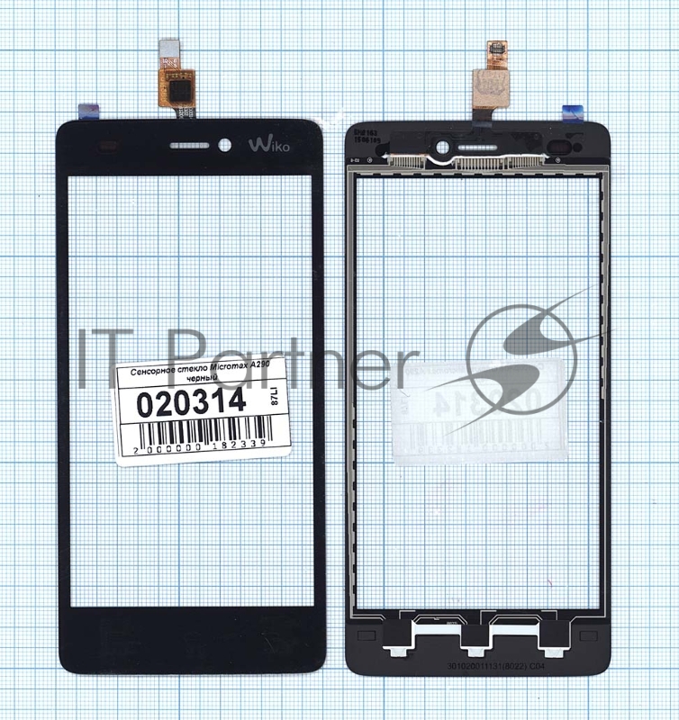 Сенсорное стекло (тачскрин) для Micromax A290, черное