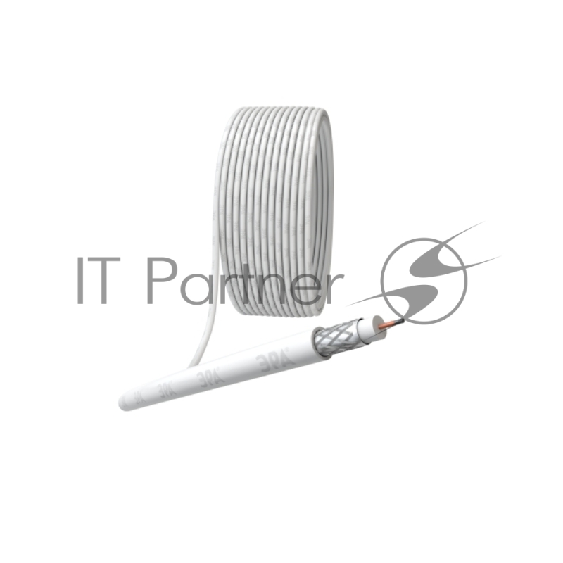 Кабель коаксиальный ЭРА RG-6U CCS/оплетка Al 48проц. PVC Simple 75Ом белый