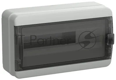 Корпус пластиковый КМПн-18 IP65 черный прозрачная дверь TEKFOR IEK TF5-KP72-N-18-65-K03-K02