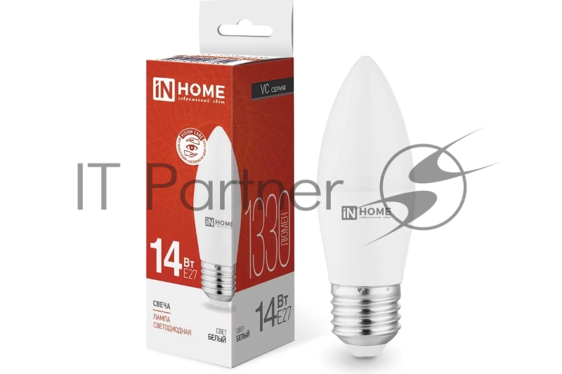 Лампа светодиодная LED-СВЕЧА-VC 14Вт E27 4000К 1330лм IN HOME 4690612047744