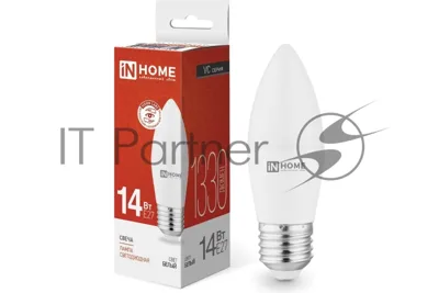 Лампа светодиодная LED-СВЕЧА-VC 14Вт E27 4000К 1330лм IN HOME 4690612047744