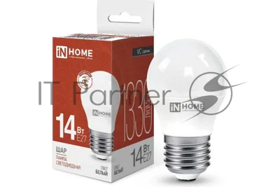 Лампа светодиодная LED-ШАР-VC 14Вт 230В E27 4000К 1330лм IN HOME 4690612047829