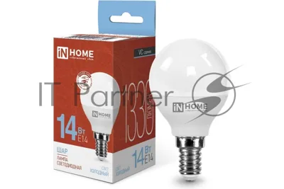 Лампа светодиодная LED-ШАР-VC 14Вт 230В E14 6500К 1330лм IN HOME 4690612047850