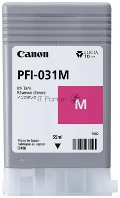 Картридж струйный Canon Pigment Ink PFI-031 Magenta пурпурный (55 мл) для Canon imagePROGRAF TM-240, TM-340