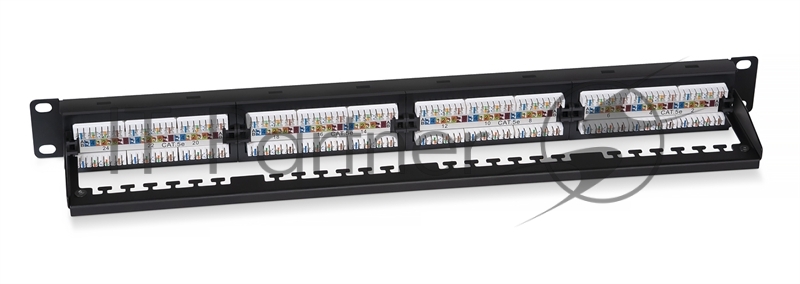 Патч-панель 19" (1U) Cabeus PL2-24-Cat.5e-Dual IDC, 24 порта RJ-45, категория 5e, Dual IDC, с задним кабельным организатором, new