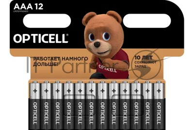 Элемент питания алкалиновый AAA/LR03 (блист. 12шт) Basic Opticell 5051011