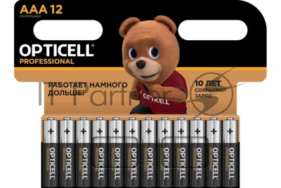 Элемент питания алкалиновый AAA/LR03 (блист. 12шт) Professional Opticell 5052006