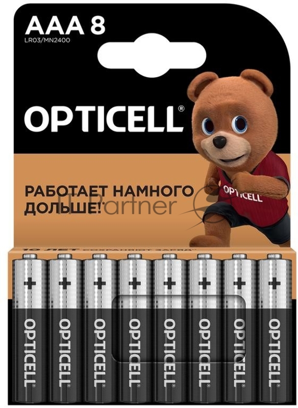 Элемент питания алкалиновый AAA/LR03 (блист. 8шт) Basic Opticell 5051009